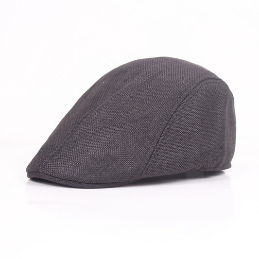 Boina de Algodón y Lino para Hombre - Gorra Transpirable Primavera Otoño - Image 2