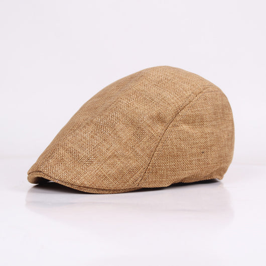 Boina de Algodón y Lino para Hombre - Gorra Transpirable Primavera Otoño - Image 3