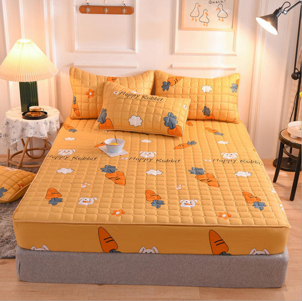 Juego de Sábanas Acolchadas Premium con Funda de Almohada Quilted