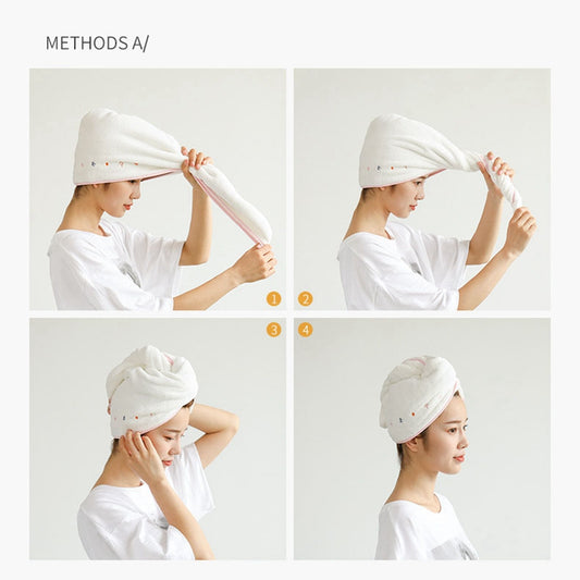 Toalla Turbante Absorbente para Cabello - Gorro Secador Rápido - Image 2