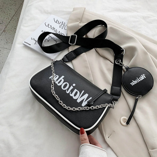 Bolsa Mensajero Bandolera Asimétrica - Estilo Urbano Tendencia Estudiante - Image 11