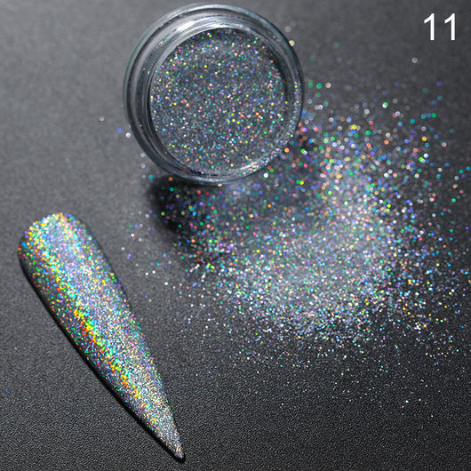 Polvo Espejo Symphony - Glitter Plateado para Uñas - Image 6