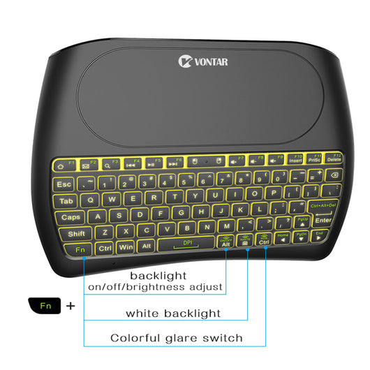 Teclado Inalámbrico Bluetooth D8 Mini Dual Mode con Retroiluminación RGB - Image 3