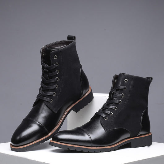 Botas Martin Casuales para Hombre con Forro Cálido y Corte Militar