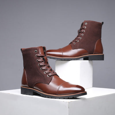 Botas Martin Casuales para Hombre con Forro Cálido y Corte Militar - Image 5