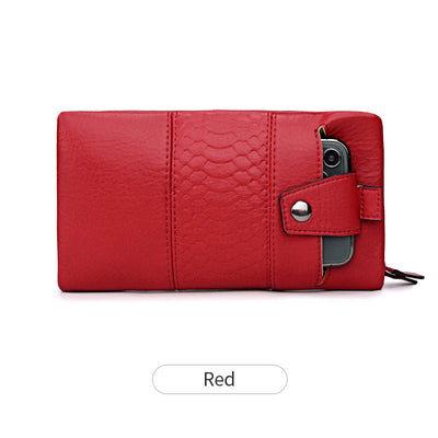 Cartera Larga de Cuero para Mujer con Múltiples Compartimentos y Cierre de Cremallera - Image 4