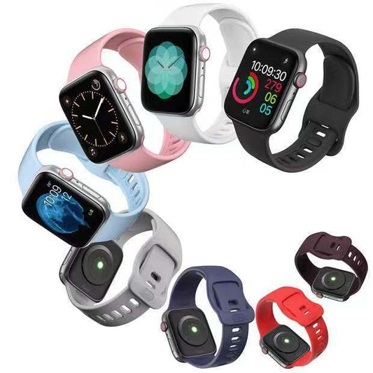 Correa Deportiva de Silicona Líquida - Pulsera Smartwatch Color Sólido