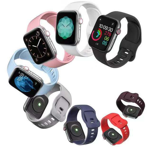 Correa Deportiva de Silicona Líquida - Pulsera Smartwatch Color Sólido