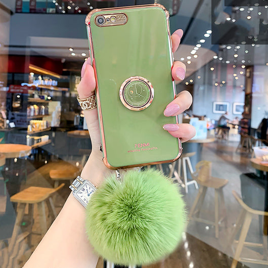 Funda para Celular con Bolas de Peluche - Otoño e Invierno