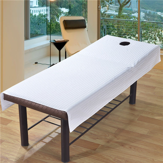 Sábana de Algodón Satinado con Agujeros para Camilla de Spa - Image 11