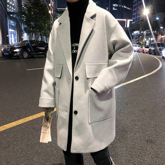 Abrigo de Lana Grueso Casual para Invierno