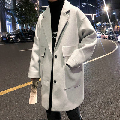 Abrigo de Lana Grueso Casual para Invierno