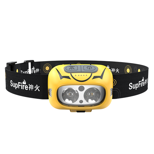 Linterna Frontal LED de Alta Potencia con Sensor de Movimiento para Pesca Nocturna