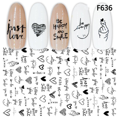 Stickers de Uñas Geométricos Blanco y Negro Estilo Europeo - Image 15