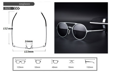 Gafas de Sol Polarizadas Vintage Redondas para Hombre - Aluminio y Magnesio - Image 2
