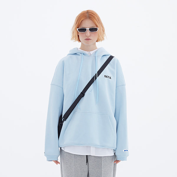 Sudadera con Capucha Oversized y Logotipo Bordado en Terciopelo