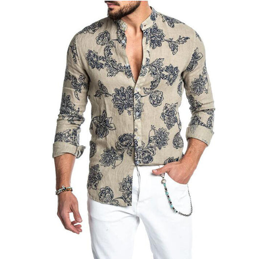 Camisa Suelta de Manga Larga para Hombre - Estilo Literario y Casual - Image 10