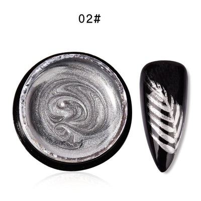 Adhesivo Fotopolímero para Uñas con Efecto Espejo Dorado y Plateado - Image 6