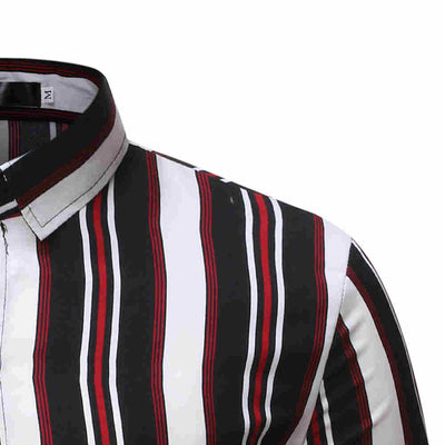 Camisa Casual de Playa Hombre - Diseño a Rayas Bloques de Color Manga Corta - Image 14