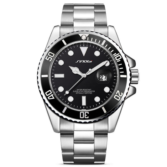 Reloj de Acero Inoxidable para Hombre con Esfera Luminosa y Resistencia al Agua
