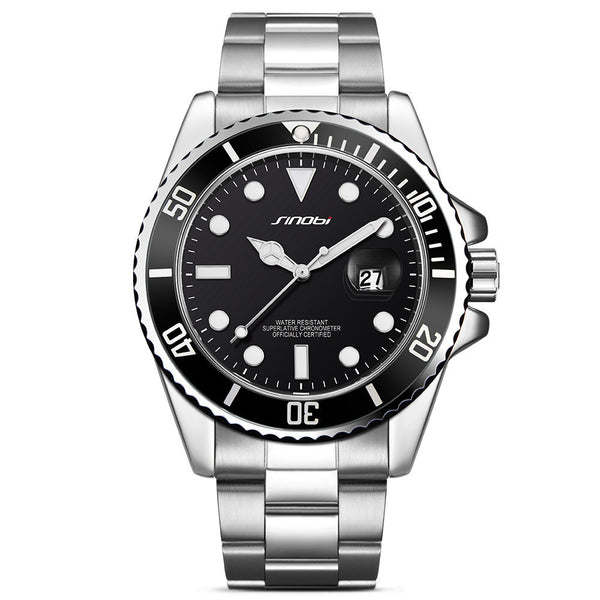 Reloj de Acero Inoxidable para Hombre con Esfera Luminosa y Resistencia al Agua