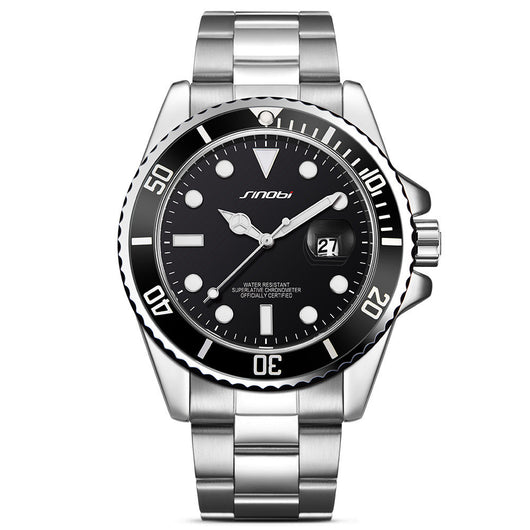 Reloj de Acero Inoxidable para Hombre con Esfera Luminosa y Resistencia al Agua