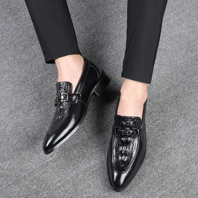 Zapatos de Cuero Elegantes con Punta Afilada - Estilo Británico para Hombre - Image 12