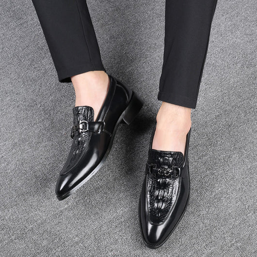 Zapatos de Cuero Elegantes con Punta Afilada - Estilo Británico para Hombre - Image 12