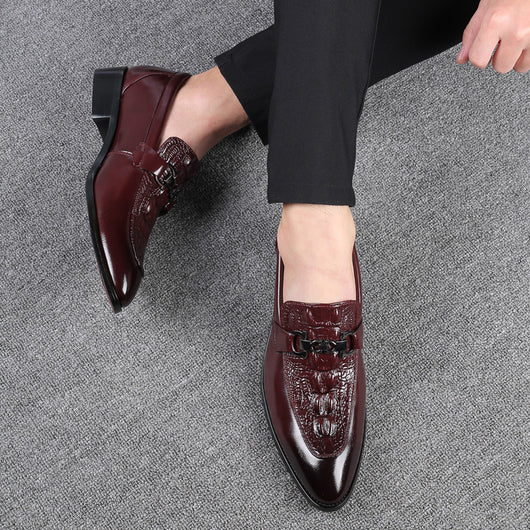 Zapatos de Cuero Elegantes con Punta Afilada - Estilo Británico para Hombre - Image 14