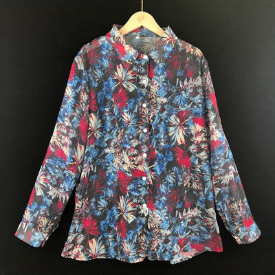 Blusa Estampada Calada Transparente Sexy - Image 9