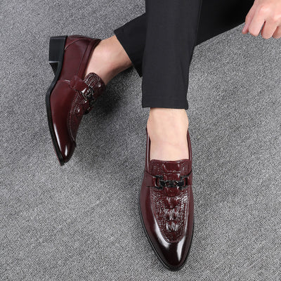 Zapatos de Cuero Elegantes con Punta Afilada - Estilo Británico para Hombre - Image 7