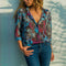Blusa Estampada Calada Transparente Sexy