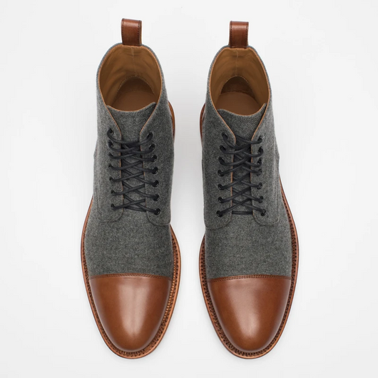 Botines de Cordones con Punta Redonda