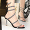 Tacones Stiletto con Diseño Serpiente y Cristales Brillantes