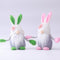 Muñeca Conejo de Pascua con Flores - Adorno Elfo Decorativo para el Hogar
