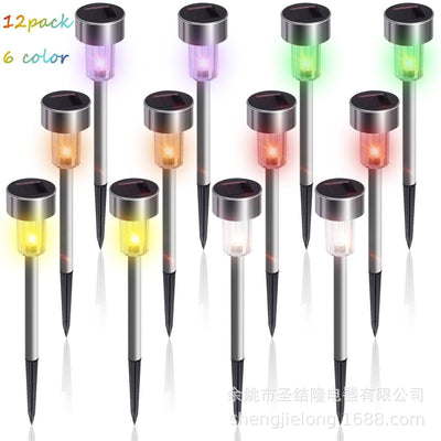 Lámpara Solar LED para Jardín - Tubo de Acero Inoxidable Impermeable - Image 7