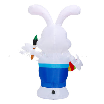 Conejo Blanco Inflable con Luces LED - Decoración Pascual para Exterior y Hogar - Image 6