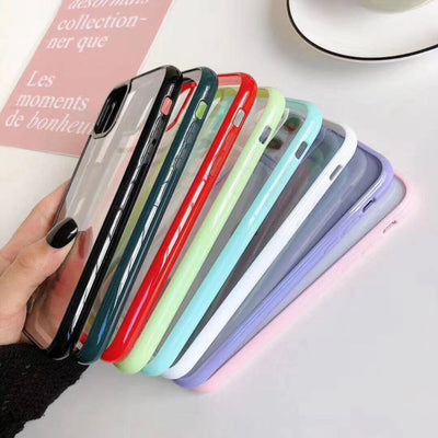 Funda iPhone Acrílica Bicolor con Diseño Cóncavo - Colores Candy - Image 3
