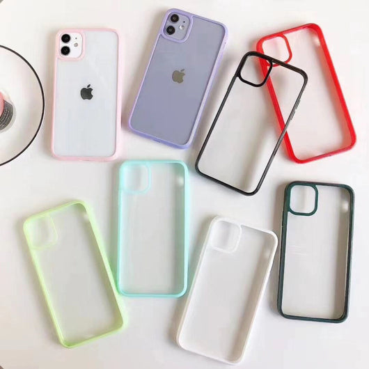 Funda iPhone Acrílica Bicolor con Diseño Cóncavo - Colores Candy - Image 2