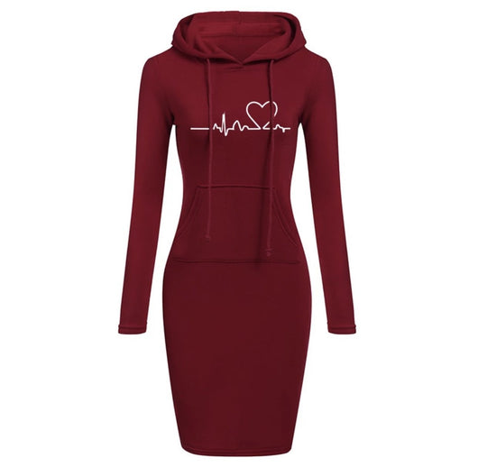 Sudadera Vestido Larga Mujer Otoño Invierno - Image 8