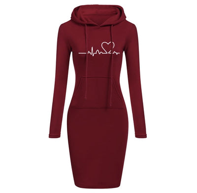 Sudadera Vestido Larga Mujer Otoño Invierno - Image 13