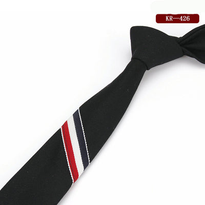 Corbata Casual de Algodón Tricolor Ultradelgada para Hombre y Mujer - Image 7