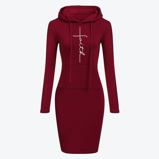 Sudadera Vestido Larga Mujer Otoño Invierno