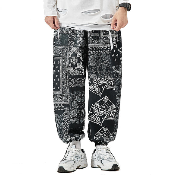 Pantalones Harem Anchos con Cordón - Diseño Flor de Marañón