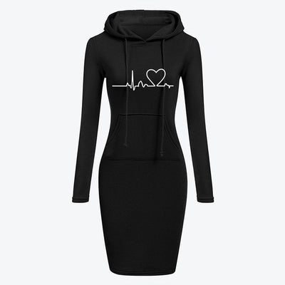 Sudadera Larga Mujer Otoño Invierno - Vestido Hoodie Manga Larga - Image 10