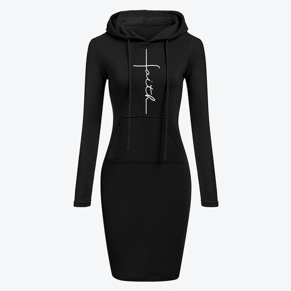 Sudadera Vestido Larga para Mujer - Abrigo Cómodo Otoño Invierno