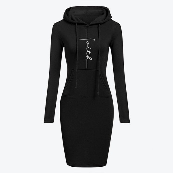 Sudadera Vestido Larga para Mujer - Abrigo Cómodo Otoño Invierno