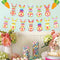 Guirnalda Decorativa de Pascua con Banderas Conejos y Huevos