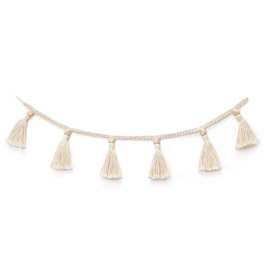 Guirnalda Macramé Tejida a Mano con Cuentas de Madera y Borlas - Decoración Bohemia para el Hogar - Image 6