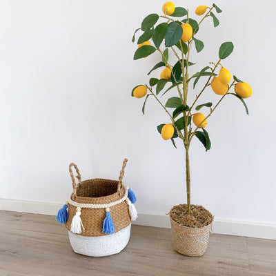 Guirnalda Macramé Tejida a Mano con Cuentas de Madera y Borlas - Decoración Bohemia para el Hogar